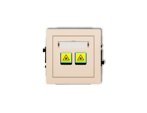 DECO Mechanizm gniazda światłowodowego/optycznego podwójnego beżowy 1DGOP-2