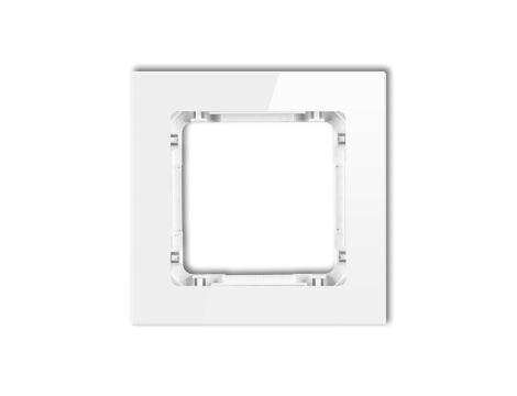 DECO Ramka uniwersalna pojedyncza - szkło (ramka: biała spód: biały) biały 0-0-DRG-1