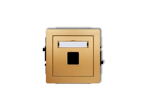 DECO Mechanizm gniazda multimedialnego pojedynczego bez modułu (standard Keystone) złoty 29DGM-1P