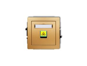 DECO Mechanizm gniazda światłowodowego/optycznego pojedynczego złoty 29DGOP-1