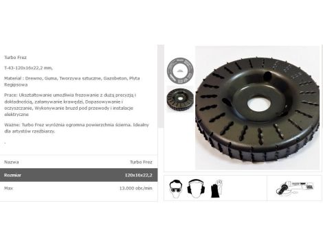 TARPOL FREZ TARNIKOWY 120/18mm T-43