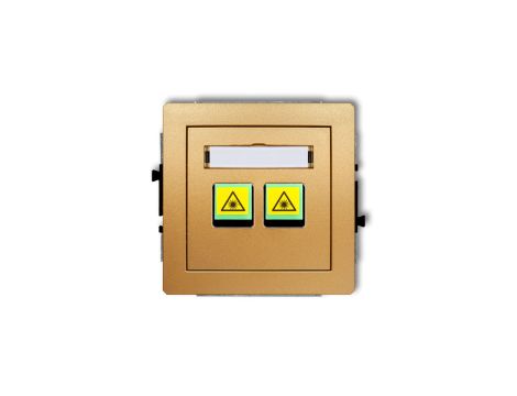 DECO Mechanizm gniazda światłowodowego/optycznego podwójnego złoty 29DGOP-2