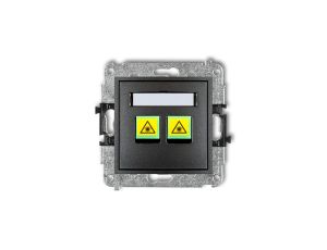 MINI Mechanizm gniazda światłowodowego/optycznego podwójnego grafitowy 11MGOP-2