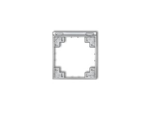 prod. uzupełniające Ramka pośrednia do gniazd bryzgoszczelnych z uziemieniem SCHUKO srebrny metalik 7MRPB-1s