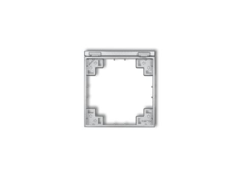 prod. uzupełniające Ramka pośrednia do gniazd bryzgoszczelnych z uziemieniem SCHUKO srebrny metalik 7MRPB-1s