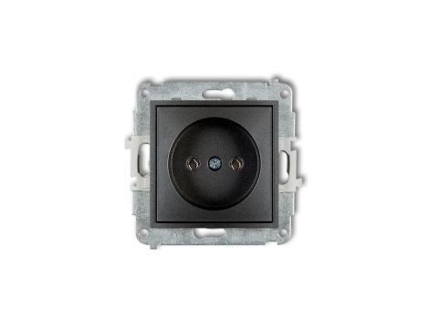 MINI Mechanizm gniazda pojedynczego bez uziemienia 2P (bez przesłon torów prądowych) grafitowy 11MGP-1