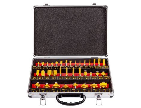 AWTOOLS FREZY DO DREWNA, KOMPLET 35 elem. TRZPIEŃ 8mm