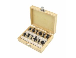 AWTOOLS FREZY DO DREWNA, KOMPLET 12 elem. TRZPIEŃ 8mm