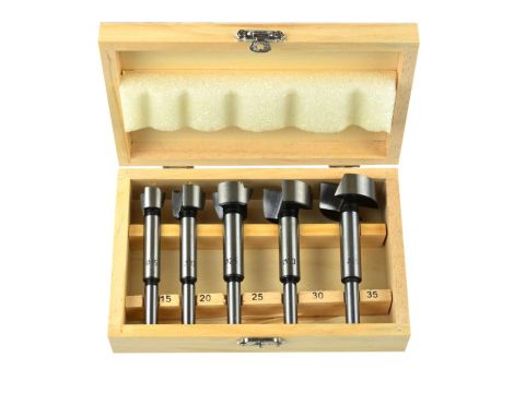 AWTOOLS SĘKOWNIKI DO DREWNA / KOMPLET 5elem. 15-20-25-30-35mm TRZPIEŃ 8mm