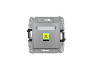 MINI Mechanizm gniazda światłowodowego/optycznego pojedynczego srebrny metalik 7MGOP-1