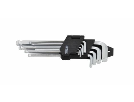 AWTOOLS KLUCZE IMBUSOWE SZEŚCIOKĄTNE Z KULKĄ / 1,5-10mm / 9 elem. 1.5/2/2.5/3/4/5/7/8/10mm - 2