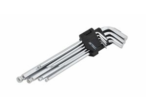 AWTOOLS KLUCZE IMBUSOWE SZEŚCIOKĄTNE Z KULKĄ / 1,5-10mm / 9 elem. 1.5/2/2.5/3/4/5/7/8/10mm DŁUGIE