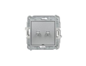 MINI Mechanizm łącznika jednobiegunowego ze schodowym w stylu amerykańskim (dwa klawisze bez piktogramów, wspólne zasilanie) sre