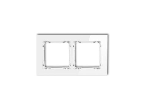 Ramka uniwersalna podwójna - szkło (ramka: biała spód: biały) 0-0-DRG-2