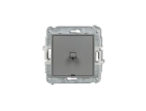 MINI Mechanizm łącznika schodowego w stylu amerykańskim (jeden klawisz bez piktogramu) szary mat 27MWPUS-3.1