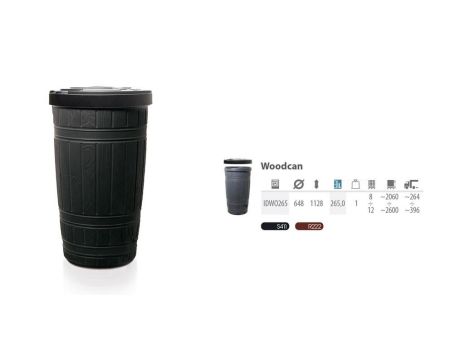 PROSPERPLAST POJEMNIK NA DESZCZÓWKĘ WOODCAN CZARNY 265L
