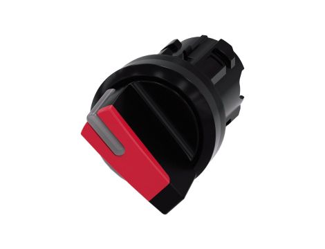 Przełącznik z możliwością podśw 22mm okrągły tworzywo czarny/czerwony 3SU1002-2BC20-0AA0