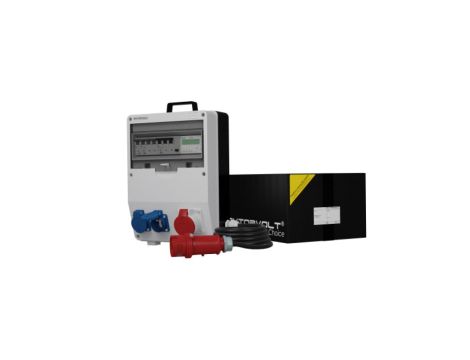 Rozdzielnica budowlana z kablem i licznikiem zużycia energii TD-S/FI SKH 16A 2x230V Doktorvolt 2889