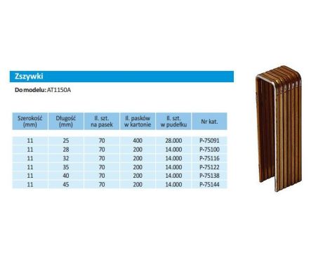 ZSZYWKI 11x35mm DO AT1150A 14000szt.
