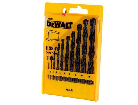 WIERTŁO METAL HSS-R KOMPLET 10szt. 1-10mm