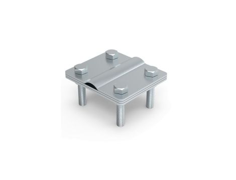 Złącze uniwersalne 3-elem. 70x80 bednarka-pręt16 stal nierdzewna 14.3.1 V4A 91401355