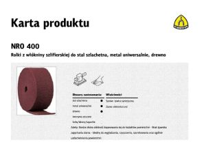 KLINGSPOR ROLKA Z WŁÓKNINY SZLIFIERSKIEJ NRO 400  115mm (10mb)