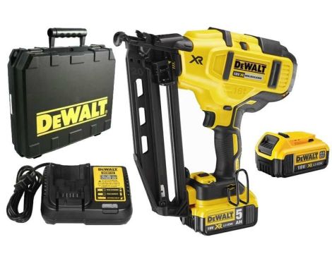 DEWALT GWOŹDZIARKA 18V 16Ga 32-63mm 2x5,0Ah BEZSZCZOTKOWA DCN660P2