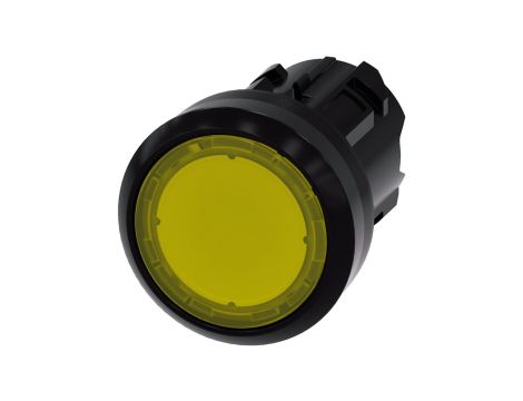 Przycisk podświetlany 22mm tworzywo żółty płaski z samopowrotem SIRIUS ACT 3SU1001-0AB30-0AA0