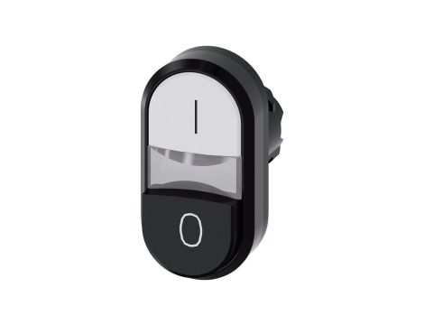 Przycisk podwójny podświetlany 22mm tworzywo biały /I/ czarny /O/ przyciski płaski/wysoki SIRIUS ACT 3SU1001-3BB61-0AK0