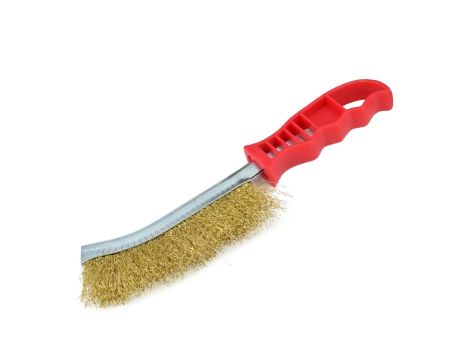 AWTOOLS SZCZOTKA DRUCIANA MOSIĘŻNA Z PLASTIKOWĄ RĄCZKĄ