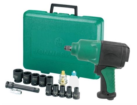 JONNESWAY KLUCZ UDAROWY PNEUMATYCZNY 1/2" 1356Nm + NASADKI + WALIZKA JAI-1114K