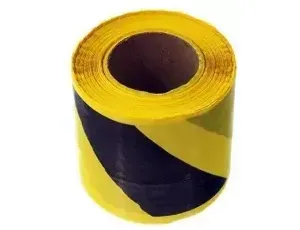 TAŚMA OSTRZEG.80mm x 100m (CZARNO-ŻÓŁTA)