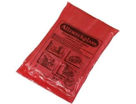 FOLIA 4 x 5m BUDOWLANA CZERWONA SUPER GRUBA