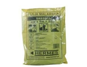 FOLIA 4 x 5m BUDOWLANA ŻÓŁTA HERMES