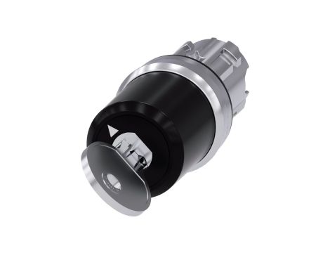 Przełącznik z kluczem BKS 22mm okrągły metal nr E2 (VW) bez klucza 2 poz. O-I monost. kąt zał. 90st. 3SU1050-5RF01-0AA0