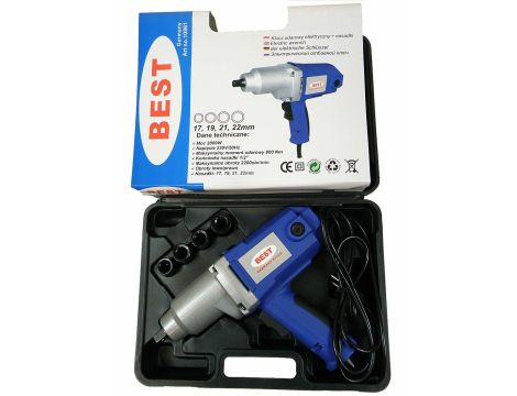 KLUCZ UDAROWY 1/2" ELEKTRYCZNY + NASADKI SILVER