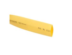 Osłona termokurczliwa żółta 3:1, średnica 12mm, dł. 4m, RS PRO