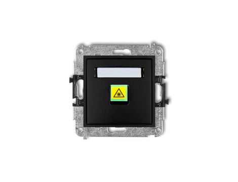 MINI Mechanizm gniazda światłowodowego/optycznego pojedynczego czarny mat 12MGOP-1