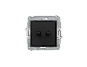 MINI Mechanizm łącznika jednobiegunowego ze schodowym w stylu amerykańskim (dwa klawisze bez piktogramów, osobne zasilanie) czar