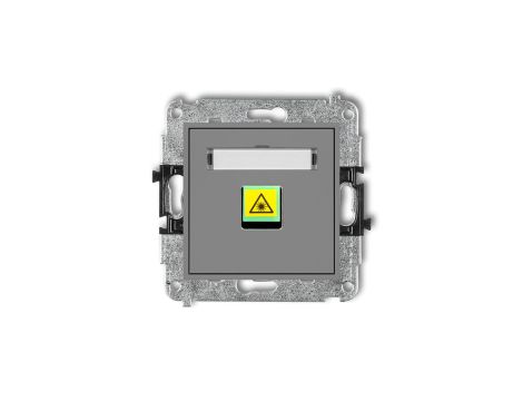 MINI Mechanizm gniazda światłowodowego/optycznego pojedynczego szary mat 27MGOP-1