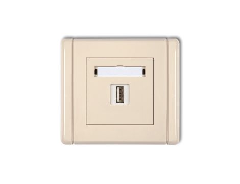 FLEXI Ładowarka USB pojedyncza 5V 2A beżowy 1FCUSB-3 GN-FL-78-01-01-00-00