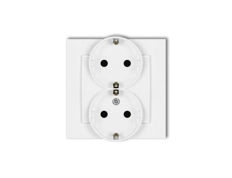 Gniazdo podwójne z uziemieniem SCHUKO 2x(2P+Z) (przesłony torów prądowych) MGP-2sp