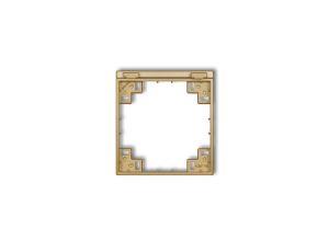 Ramka pośrednia do gniazd bryzgoszczelnych z uziemieniem SCHUKO złoty 29MRPB-1s