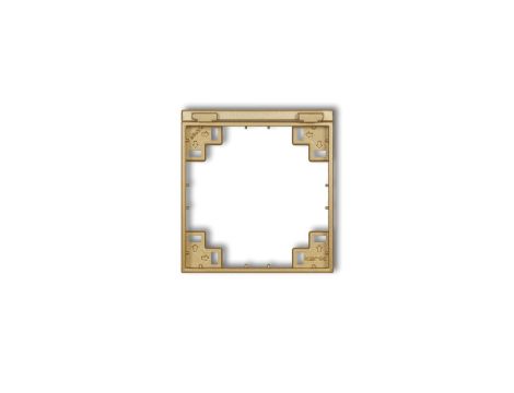 Ramka pośrednia do gniazd bryzgoszczelnych z uziemieniem SCHUKO złoty 29MRPB-1s