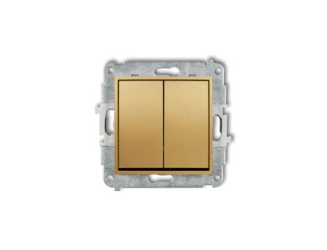 MINI Mechanizm łącznika podwójnego schodowego (dwa klawisze bez piktogramów) złoty 29MWP-33.1