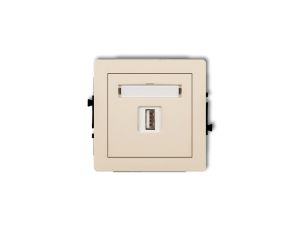 DECO Ładowarka USB pojedyncze 5V 2A beżowy 1DCUSB-3 GN-DE-78-01-01-00-00