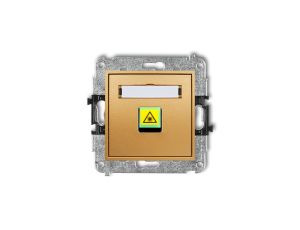 MINI Mechanizm gniazda światłowodowego/optycznego pojedynczego złoty 29MGOP-1