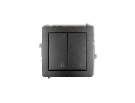 DECO Mechanizm wyłącznika 2 podwójnego krzyżowego grafitowy 11DWP-66