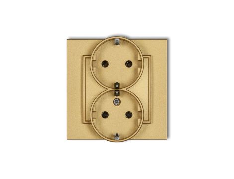 Gniazdo podwójne z uziemieniem SCHUKO 2x(2P+Z) (bez przesłon torów prądowych) 29MGP-2s