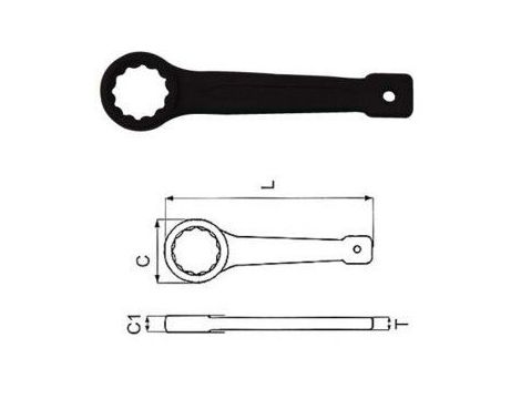 JONNESWAY KLUCZ OCZKOWY UDAROWY JEDNOSTRONNY 21mm